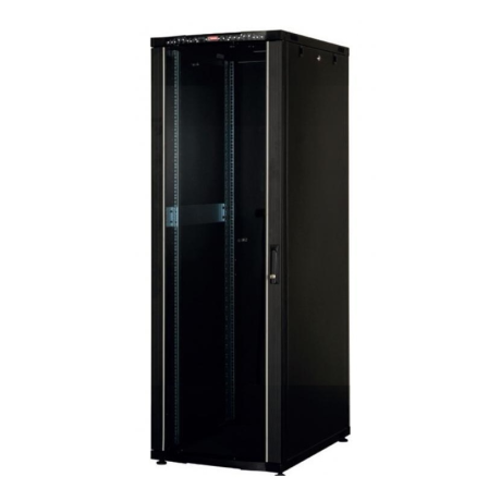 Cabinet metalic de podea 36U L=600mm A=600mm 19'' negru cu termometru LCD