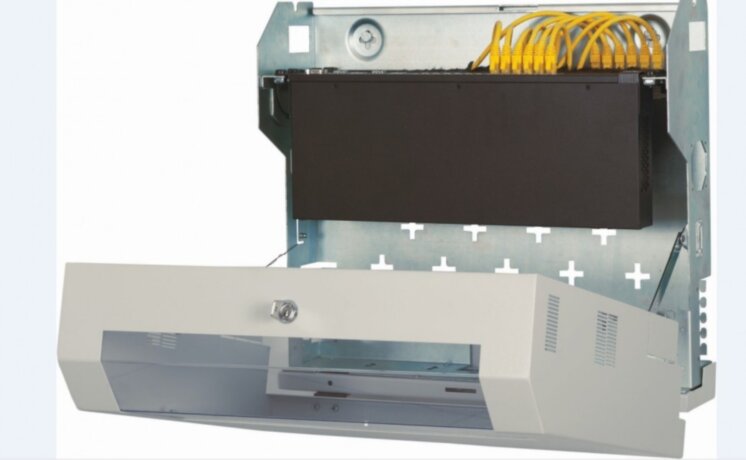 Rack Slim Perete 3U Vertical / 2U Orizontal 525mm X 145mm Negru/Gri Asamblat