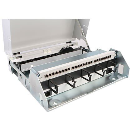 Rack Slim Perete 3U Vertical / 2U Orizontal 525mm X 145mm Negru/Gri Asamblat