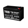 Acumulator stationar VRLA AGM 12V 9.1Ah, F2/ T2, TED Electric, etans, UPS, Back-UP