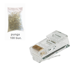 Conector mufa UTP 8C8P, RJ45 cat5, punga 100 bucati