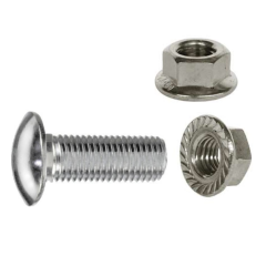 Surub + piulita cap bolt M8 15 mm, punga 100 bucati