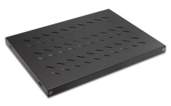 Raft fix / 370mm, fixare in 4 pct., pt. rack Lande cu adancime 600mm, sarcina 50kg, culoare neagra RAL9005