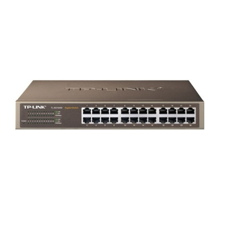TP-LINK Switch Gigabit 24 port rack-mount, protectie fulgere 6kV- carcasa metalica