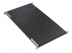 Raft fix prindere fata-spate 19&quot;-1U 770mm, pt. rack cu adancime 1000mm, sarcina 50kg, culoare neagra, RAL9005