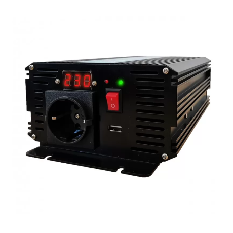 Invertor TED Electric de la 12 V la 230 V 500W (1000w varf) sinusoida pura