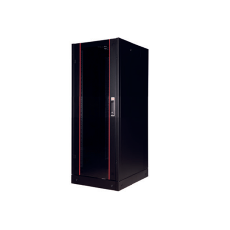 Rack Server de Podea 22U, Dezasamblat, 600x600, usa fata din sticla, panouri laterale detasabile, panou spate metalic, kit suporti podea