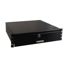 Sertar mobil - 3U /400mm, cu yala, sarcina 50kg, culoare neagra RAL9005