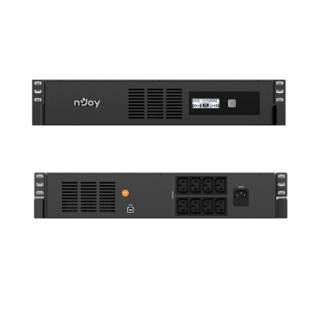 UPS 2000VA / 1200W Rackabil LCD, sinusoida pura, NJoy, 8 iesiri C13