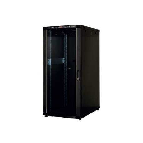 Cabinet metalic de podea 22U L=600mm A=600mm 19'' negru cu termometru LCD