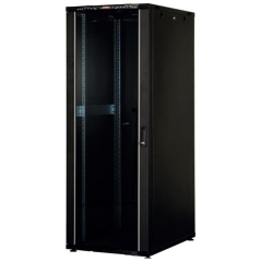 Cabinet metalic de podea 42U L=800mm A=1000mm 19'' negru cu termometru LCD