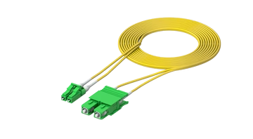 LC/APC - LC/APC Duplex Patchcord de culoare galbenă