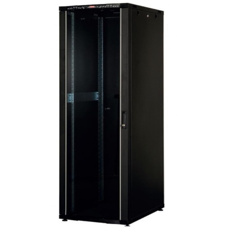 Cabinet metalic de podea 42U L=800mm A=800mm 19'' negru cu termometru LCD