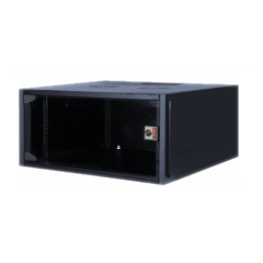 Rack 4U de perete, dezasamblat, 600mm X 450mm Negru/Gri