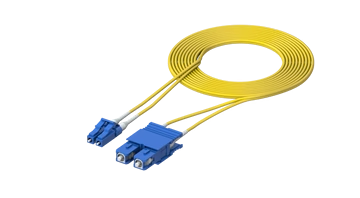 SC/UPC - LC/UPC Duplex Patchcord de culoare galbenă