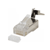 Conector 8C8P, RJ45, FTP cat6A, cat7 cu ghidaj, 22AWG - 24AWG, set 10 bucati