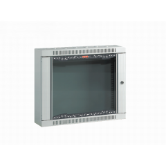 Rack Slim Perete 6U 600mm X 150mm Gri Asamblat