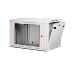 Rack 6U Metalic 19” Perete, 600x450 mm, Gri/Negru – Dezasamblat