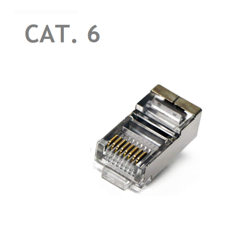 Conector mufa FTP 8C8P, ecranat, RJ45 cat6, 100 bucati