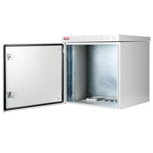 Rack metalic de exterior IP55 7U L:60cm A:60cm, suport prindere și ventilație, GRI